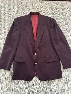Bachrach Dark Burgundy Blazer with Red Interior